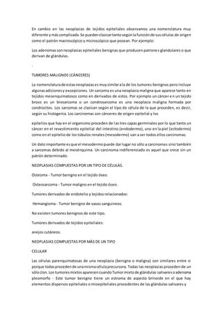 Concepto Y Estructura De Las Neoplasias Pdf