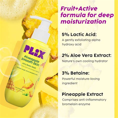 Buy Pineapple 5 Lactic Acid Body Wash For Smooth Skin Plix