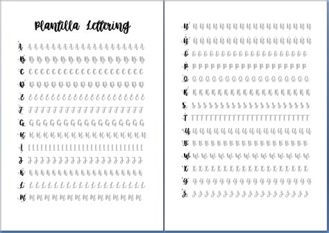 Plantillas De Lettering Para Imprimir Gratis Pdf Y Word