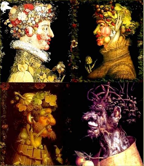 Allégories En Peinture Giuseppe Arcimboldo 1526 1593 Les Quatre