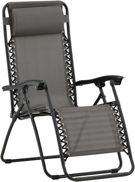 Fauteuil Relax De Jardin Pliant En Aluminium Gris