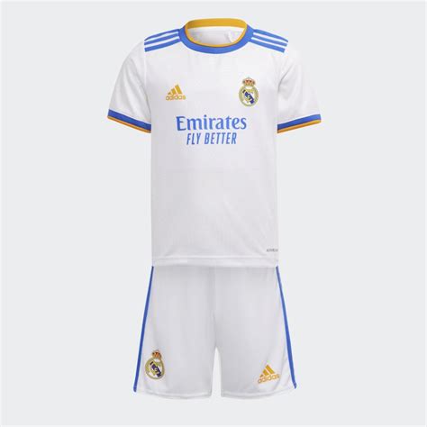 Miniconjunto Uniforme Local Real Madrid 21 22 Blanco Adidas Adidas