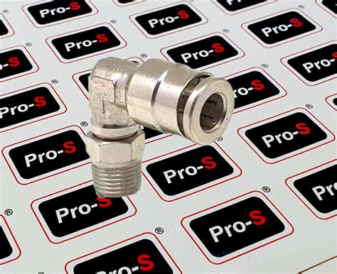 Pro S Metal Fitting Mpl Male Elbow Brass Nickel Plated Pneumatic