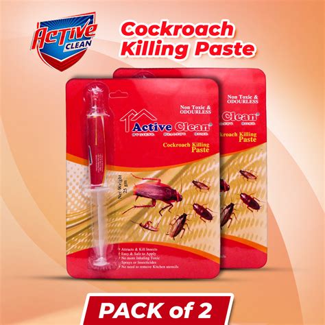 Pack Of 2 Active Clean Roach Killing Paste Injection 25gm Roach Killing Gel Small Roach