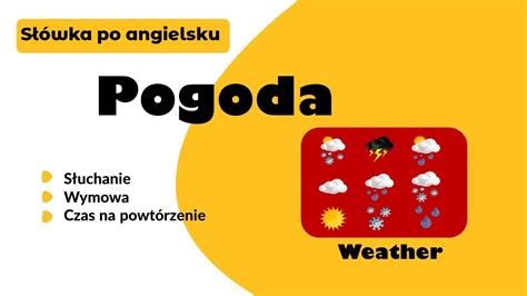 Pogoda Po Angielsku S Wka Po Angielsku Weather In English Youtube