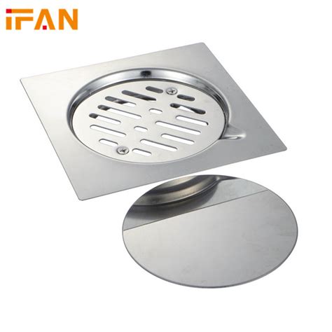 Ifan 15 20cm Stainless Steel Bathroom Square Shower Floor Drain Floor