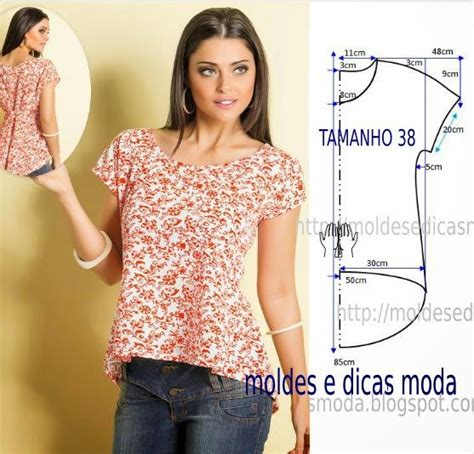 MOLDE DE BLUSA FÁCIL 64 Moldes Dicas Moda