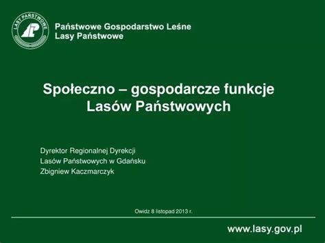 PPT Społeczno gospodarcze funkcje Lasów Państwowych PowerPoint