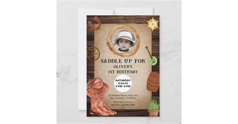 Custom Photo Rodeo Birthday Invitation | Zazzle