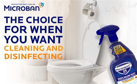 Microban Bathroom Cleaner 24 Hour Sanitizing And Antibacterial Disinfectant Spray