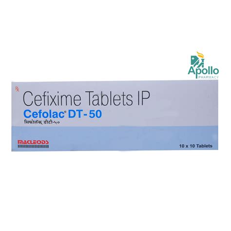 Cefolac DT 50 Tablet | Uses, Side Effects, Price | Apollo Pharmacy