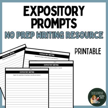 No Prep Expository Writing Prompts No Prep Expository Writing