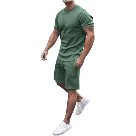 Rbaofujie Mens Short Sets 2 Piece Outfits Fashion Summer Tracksuits