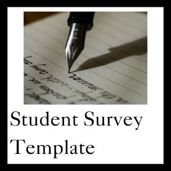 Student Survey Template By Vivid Quill Resources Tpt