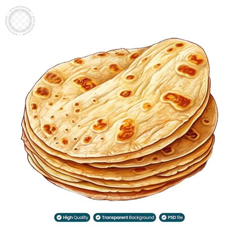 Premium PSD A Vibrant Tortilla Illustration