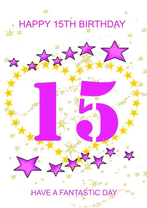 Free Printable 15th Birthday Cards - Printable Templates