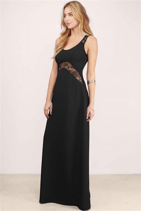 In The Sheer Maxi Dress In Black 15 Tobi Us