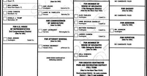 Cabell And Wayne Sample Ballots Election 2024 Herald