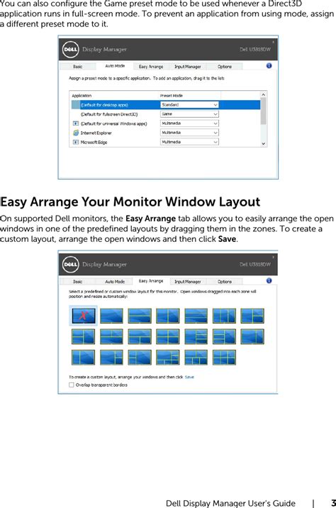 Dell u3818dw monitor Display Manager User’s Guide User Manual User's ...