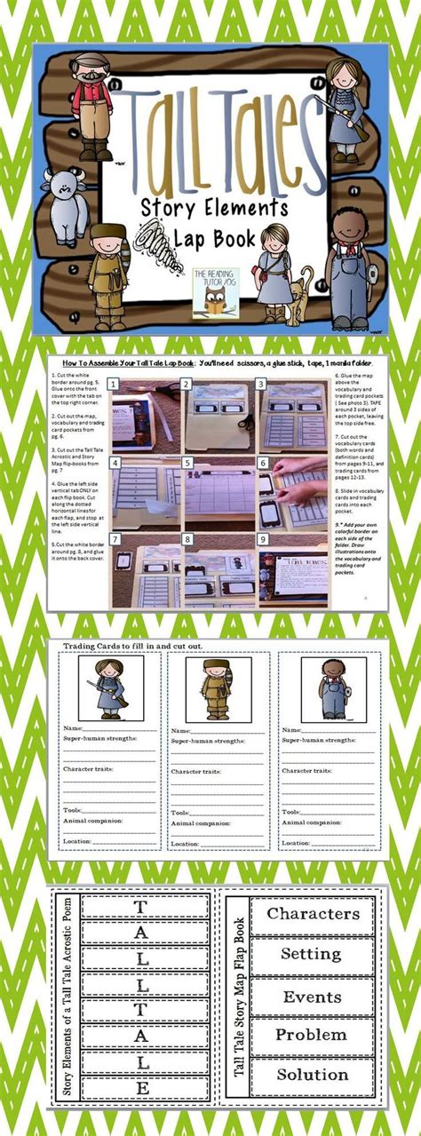 Tall Tales Literacy Activities Graphic Organizers And Lapbook