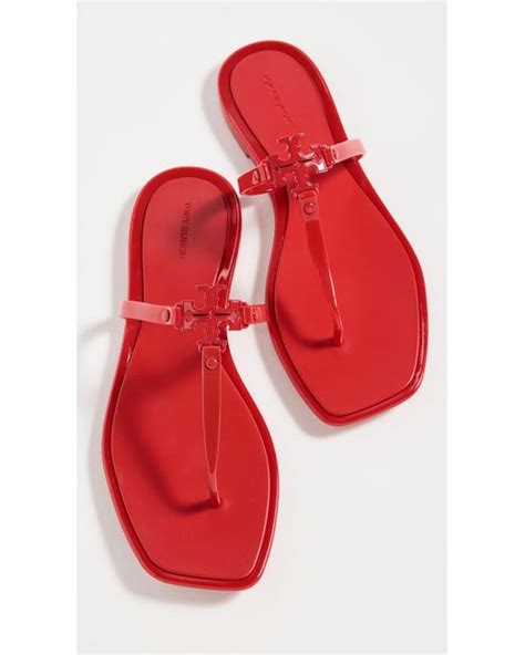 Tory Burch Roxanne Jelly Sandals In Red Lyst