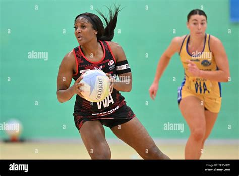 Action From The Netball Superleague Match Between Saracens Mavericks