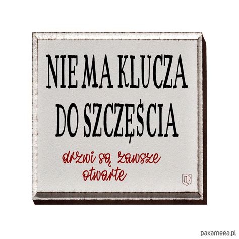 Tabliczka z napisem o szczęściu Pakamera pl