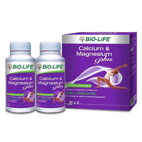 Bio Life Calcium And Magnesium Plus Tablets 2×30’s Medimart