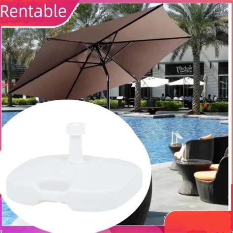 Surciel Socle De Parasol Rempli De Sable D Eau L Blanc Plastique