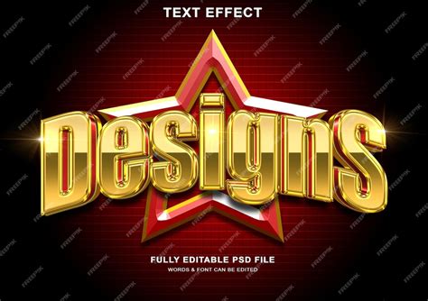 Premium Psd Designs 3d Gold Text Style Effect