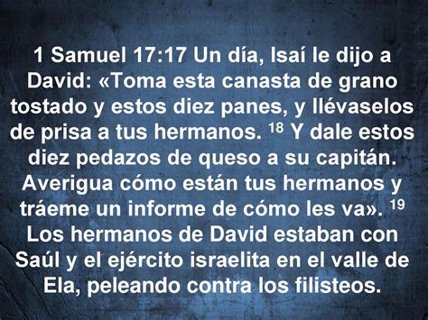 1 Limitadores 1 Limitadores 1 Samuel 17 17 Un día Isaí le dijo a