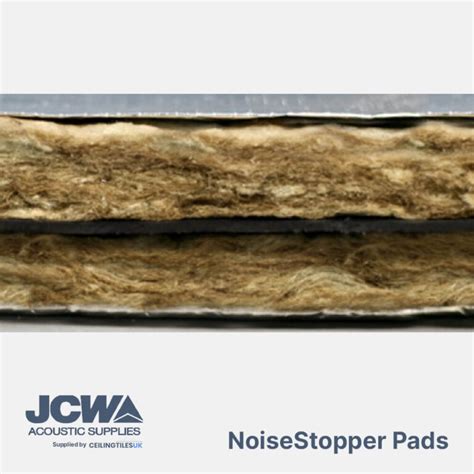 Jcw Acoustic Noise Stopper Ceiling Pads 600x600x50mm 14db Sound Reduction Ceiling Tiles Uk