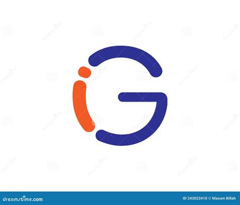 Initial Letter Ig Modern Linked Circle Round Logo Design Stock Vector Illustration Of Design