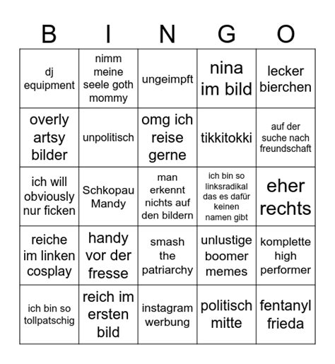 Hinge Bingo Card