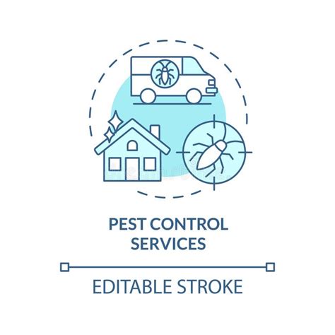 Concept De Services De Lutte Antiparasitaire D icônes Minces 2d