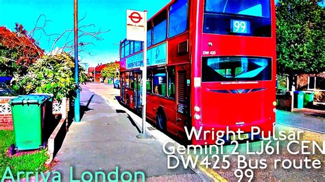 VDL DB300 Wright Pulsar Gemini 2 Arriva London LJ61 CEN DW425 Bus