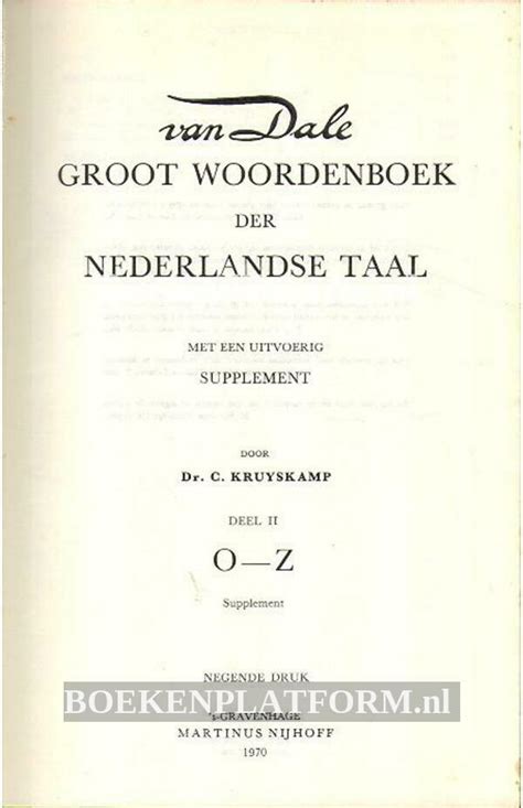 Van Dale Groot Woordenboek Der Nederlandse Taal Delig Boekenplatform Nl