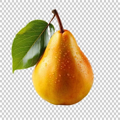 Premium PSD Isolated Pear One Fresh Pear Isolated On A Transparent