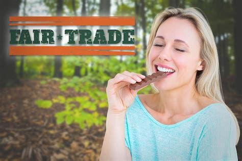 Premium Photo Composite Image Of Pretty Blonde Enjoying And Eating