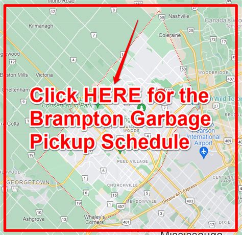 Brampton Garbage Schedule Bulk Pickup Holidays Map