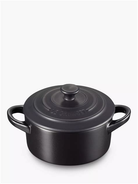 Le Creuset Stoneware Petite Round Casserole Satin Black