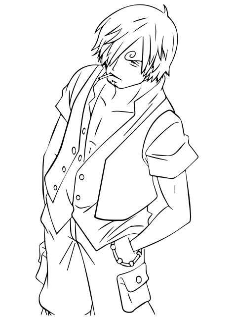 Coloring Sheet Vinsmoke Sanji Vinsmoke Sanji Coloring Pages Páginas Para Colorear Para Niños