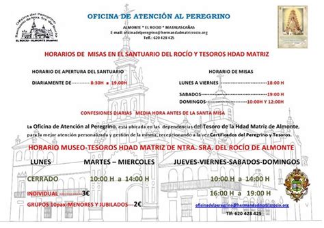 Horarios de Misas en el Santuario del Rocío Rocio