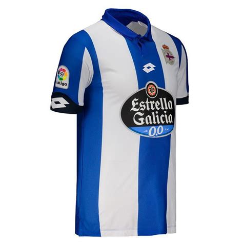 Camisa Lotto Deportivo La Coruña Home 2017 FutFanatics