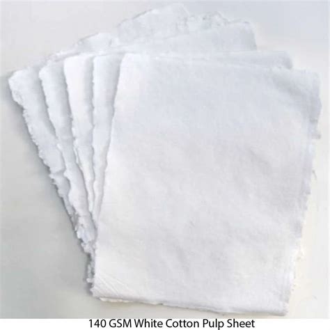 140 GSM White Cotton Pulp Sheet 2mm Packaging Type Loose At 160 Kg