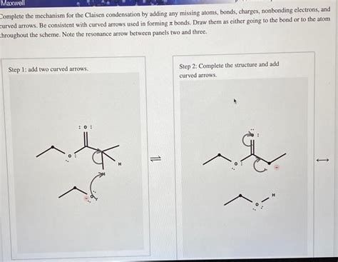 Solved Complete The Mechanism For The Claisen Condensation Chegg