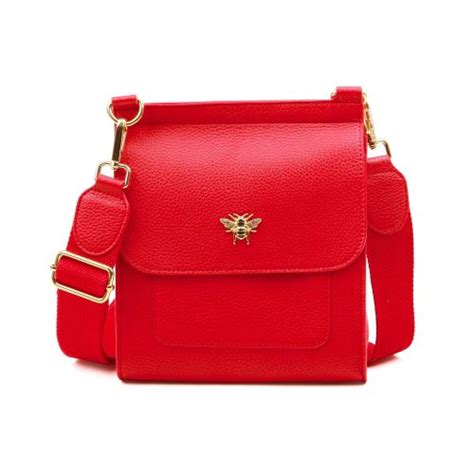 Alice Wheeler Bags Bloomsbury Red Cross Body Bag Capelli Couture