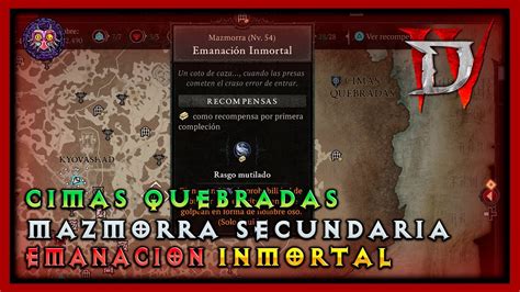 Diablo IV Emanación Inmortal CIMAS QUEBRADAS MAZMORRAS