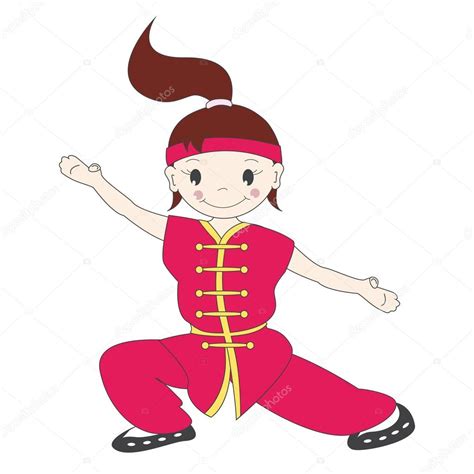 Dibujos Animados Chica Kung Fu Vector De Stock Por ©sivanova 13290078