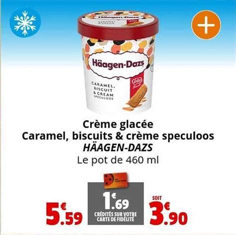 Promo Crème Glacée Caramel Biscuits Crème Speculoos Häagen dazs chez